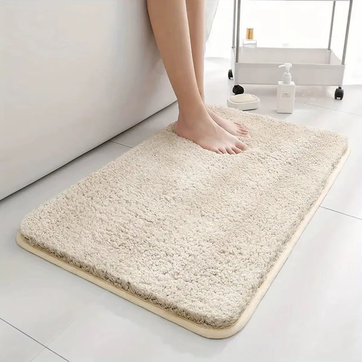 Water Absorbtion anti Slip Bathroom Mat Thickened Bathroom Carpet Long Hair Carpet Machine Washable Durable Toilet Mat