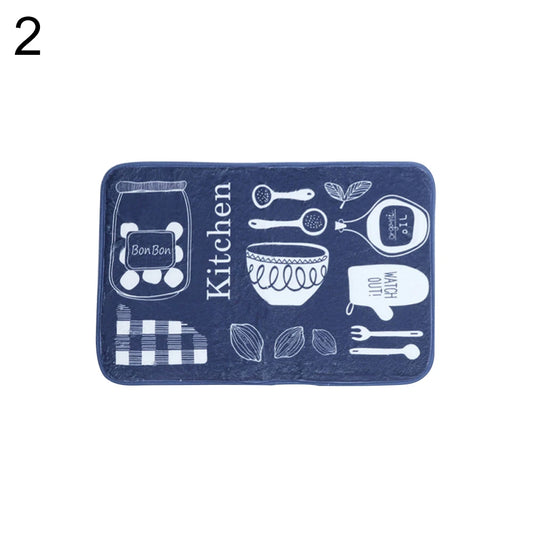 Lovely Cat Tableware Letters Anti-Slip Bathroom Mat Doormats Rug Carpet Mat Home Floor Decor Washable Bathroom Toilet Rugs