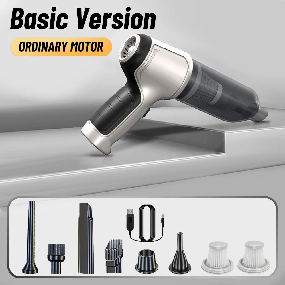 Portable Wireless Car Vacuum Cleaner with 95000PA Strong Suction - Powerful handheld for Automotive and Home Use