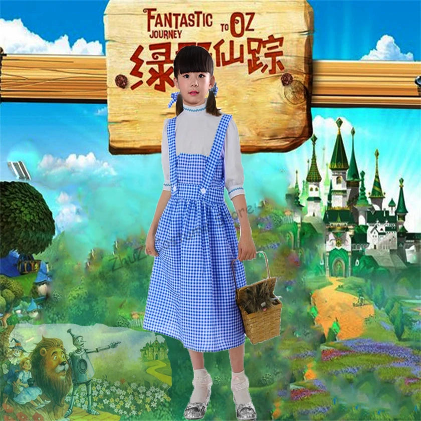 Dorothy Scarecrow Tinman Wizard Lion Costume Baby Kids Animal Birthday Party Halloween Cosplay Costumes Role Play Jumpsuit