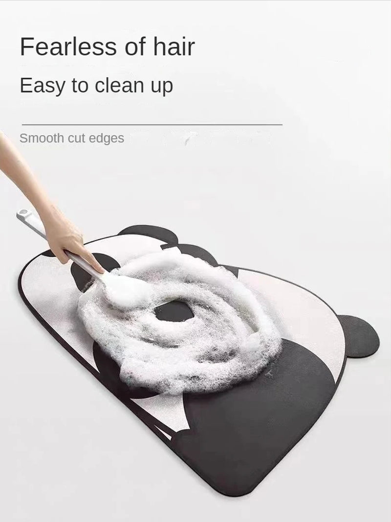 Cute Diatom Super Absorbent Bathroom Mat Cartoonnon-Slip Mud Toilet Pad Quick-Drying Bath Mat Floor Mat
