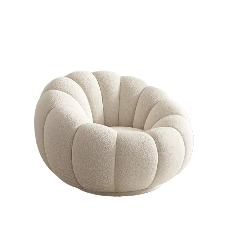 Dishi Modern Japanese Pumpkin Lazy Bean Bag Chair Fabric Cotton Foam Foldable Small Sofa for Living Room Bedroom Balcony Leisure