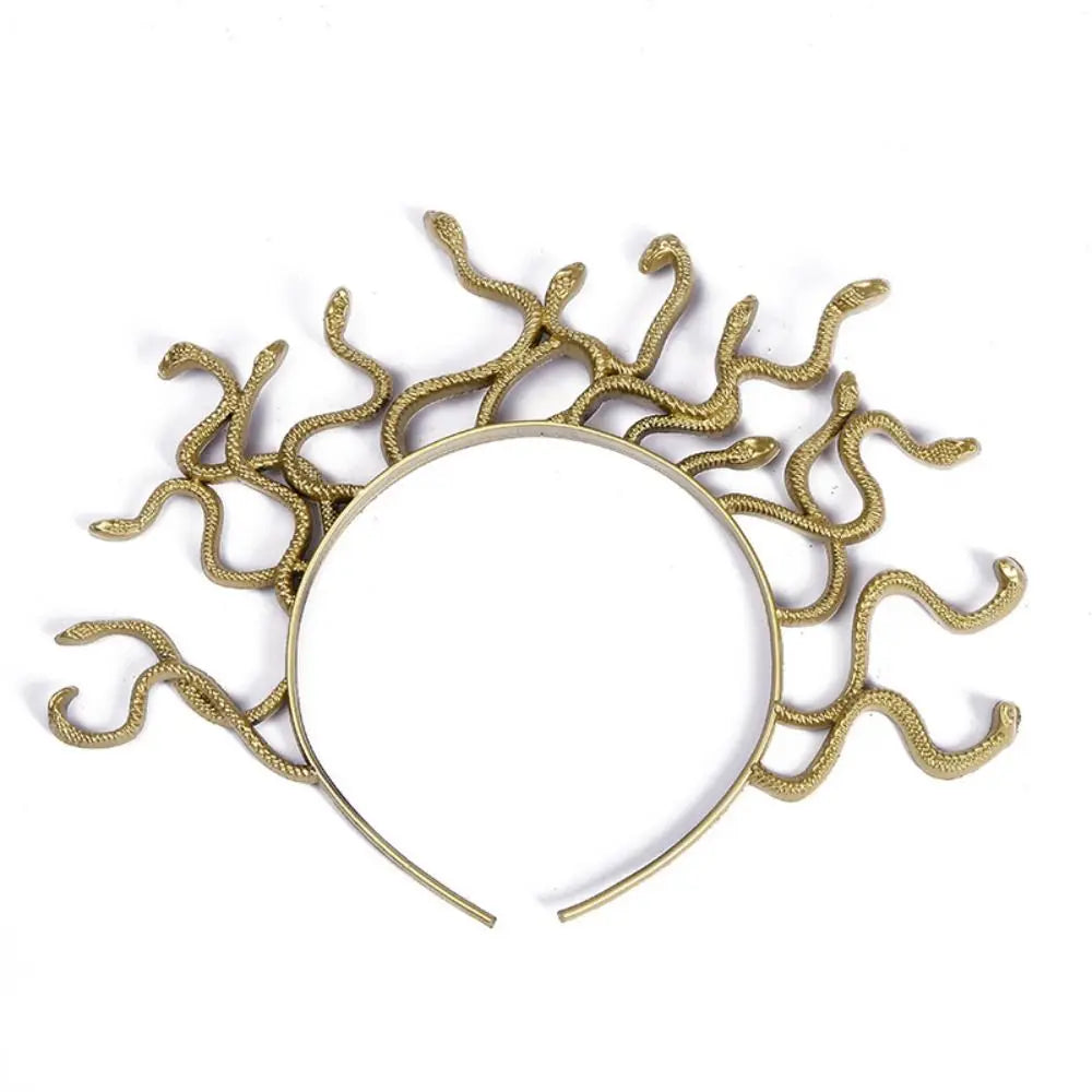 Vibrant Halloween Snake Hair Headband - Greek Mythology Inspired Cosplay Prop for Parties and Performances