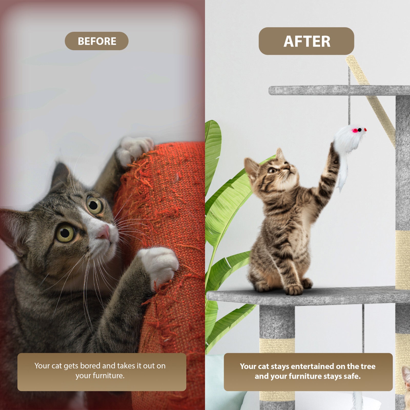 CAT TREE CLIMBING TOWER ACTIVITY CENTRE KITTEN TALL SCRATCHING POST CONDO LARGE