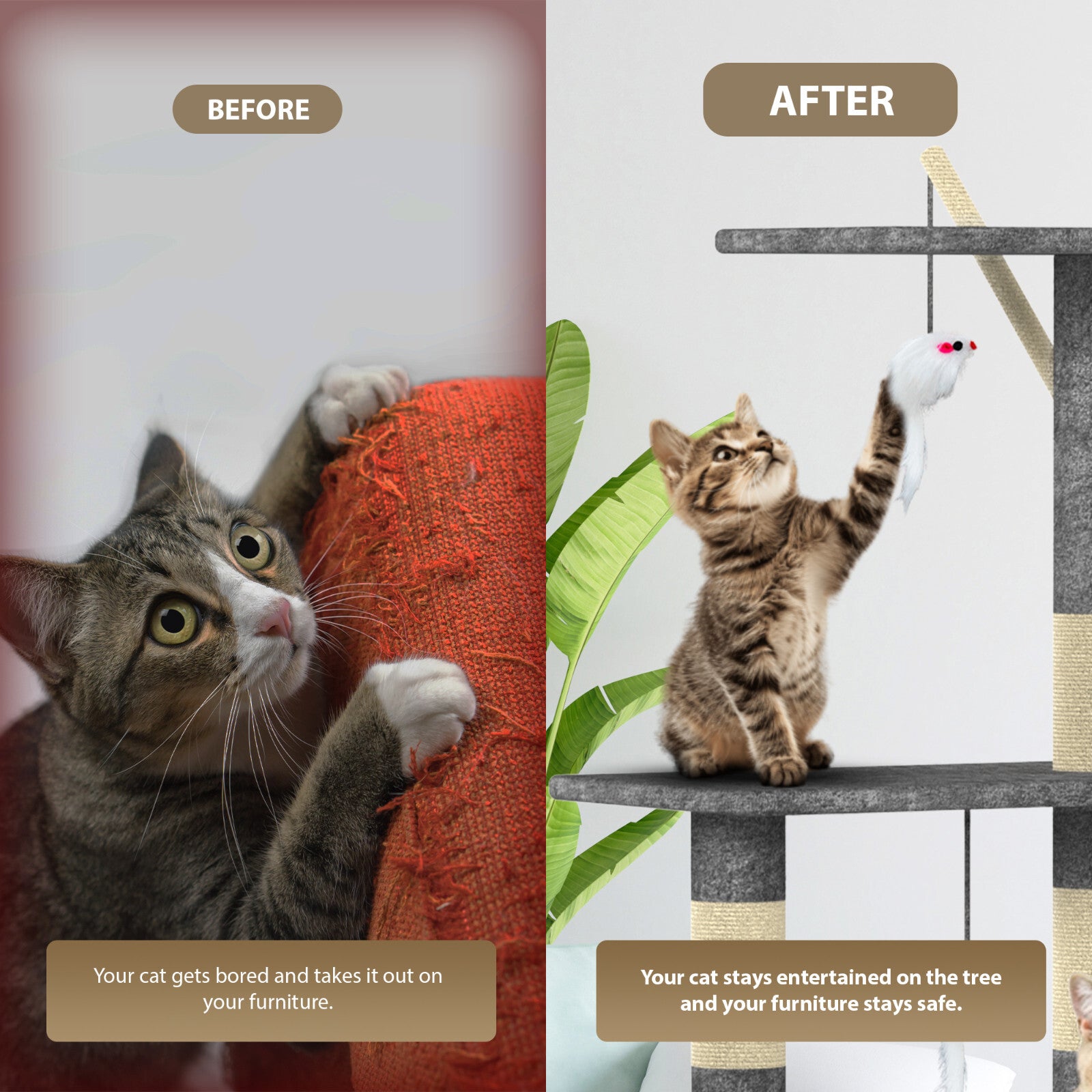 CAT TREE CLIMBING TOWER ACTIVITY CENTRE KITTEN TALL SCRATCHING POST CONDO LARGE