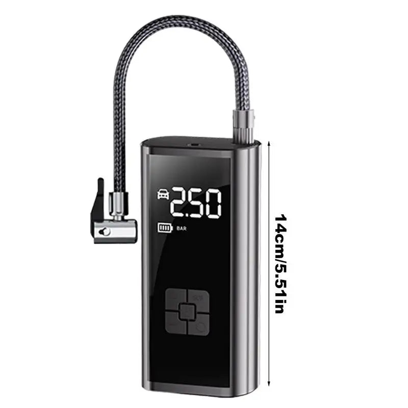 Portable Electric Air Compressor - Digital Tire Inflator with LED Light for Precise Inflation & Outdoor Use