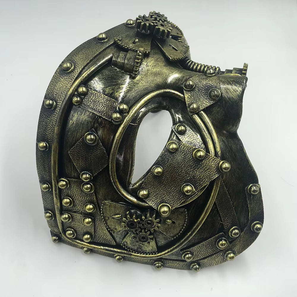 Steampunk Phantom Half Face Masquerade Mask - Perfect for Halloween, Cosplay, and Costume Parties!