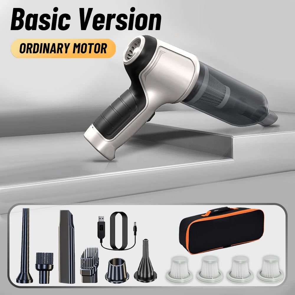 Portable Wireless Car Vacuum Cleaner with 95000PA Strong Suction - Powerful handheld for Automotive and Home Use