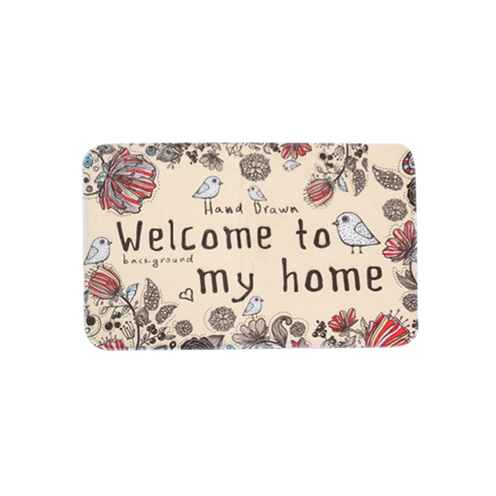 Lovely Cat Tableware Letters Anti-Slip Bathroom Mat Doormats Rug Carpet Mat Home Floor Decor Washable Bathroom Toilet Rugs