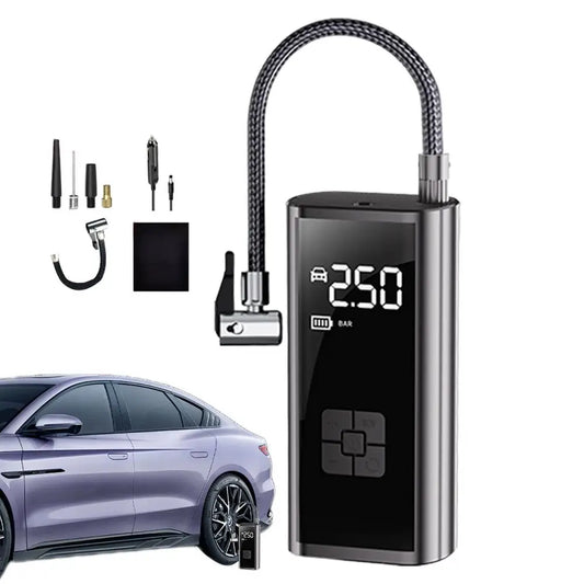 Portable Electric Air Compressor - Digital Tire Inflator with LED Light for Precise Inflation & Outdoor Use